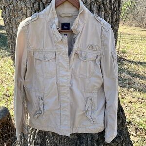 ⭐️GAP Khaki Moto Jacket in size M